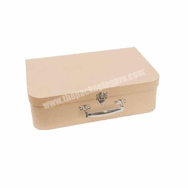 Baby hot sale decorated brown kraft paper suitcase spoon gift packaging box