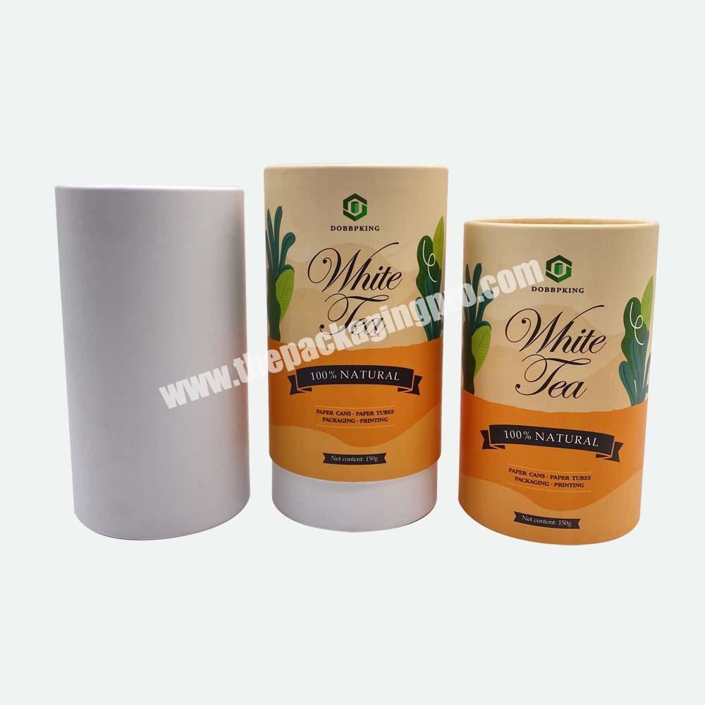 100% Recycled Round Cardboard Food Grade Paper Tube With Inside Aluminum Foil And Custom Design  For Powder Coffee Bean