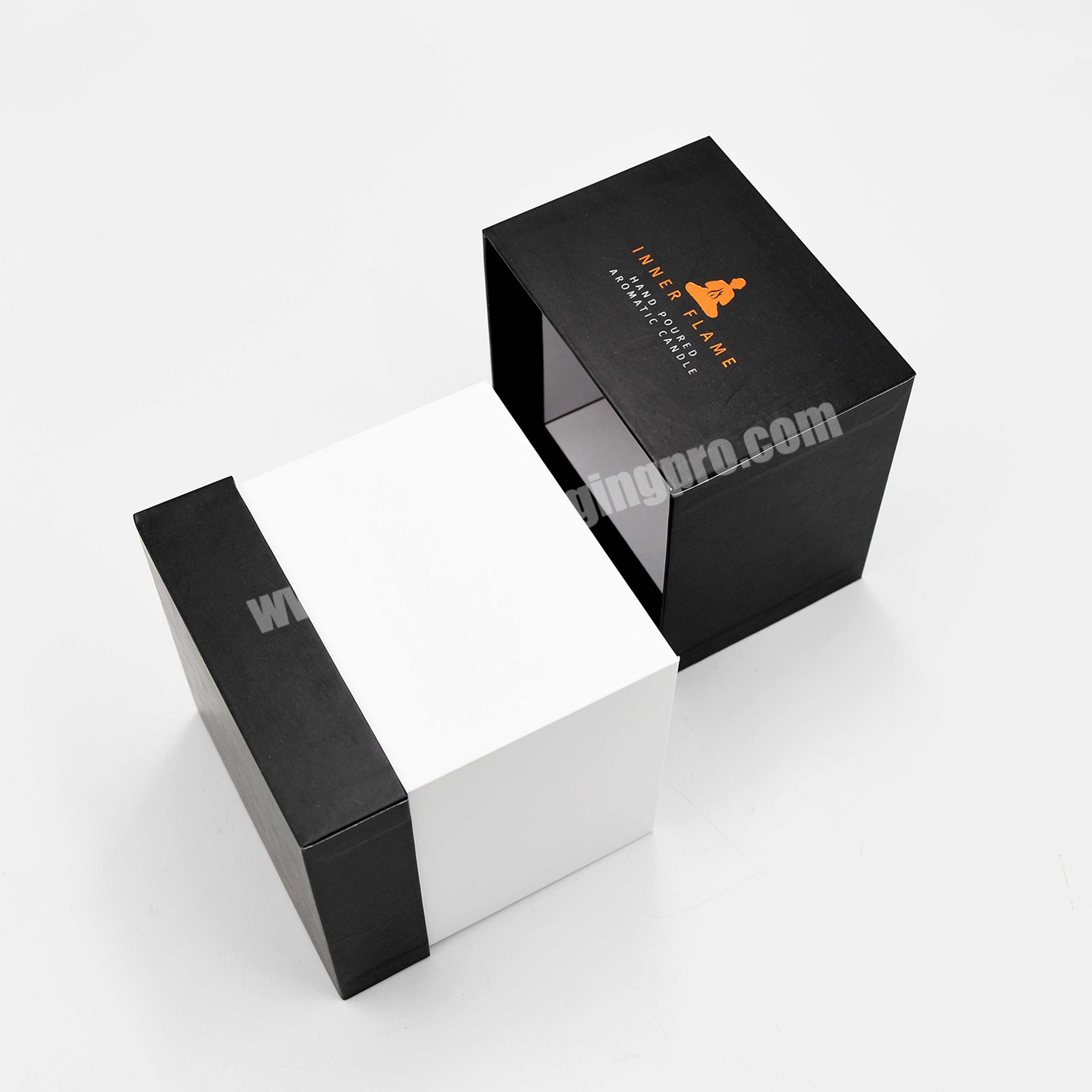 Biodegradable Luxury  Cardboard Gift Boxes For Candles Packaging with EVA foam holder