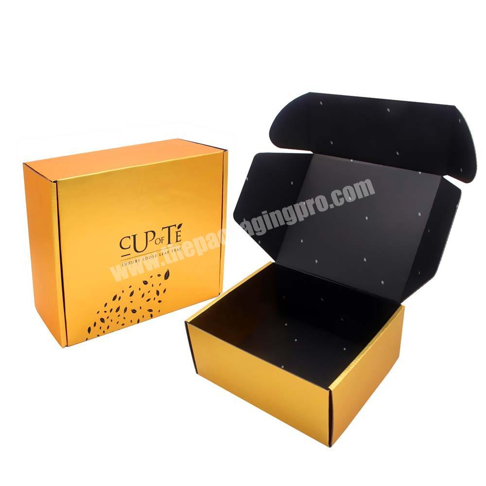Black And Gold Packaging Boxes With Custom Logo