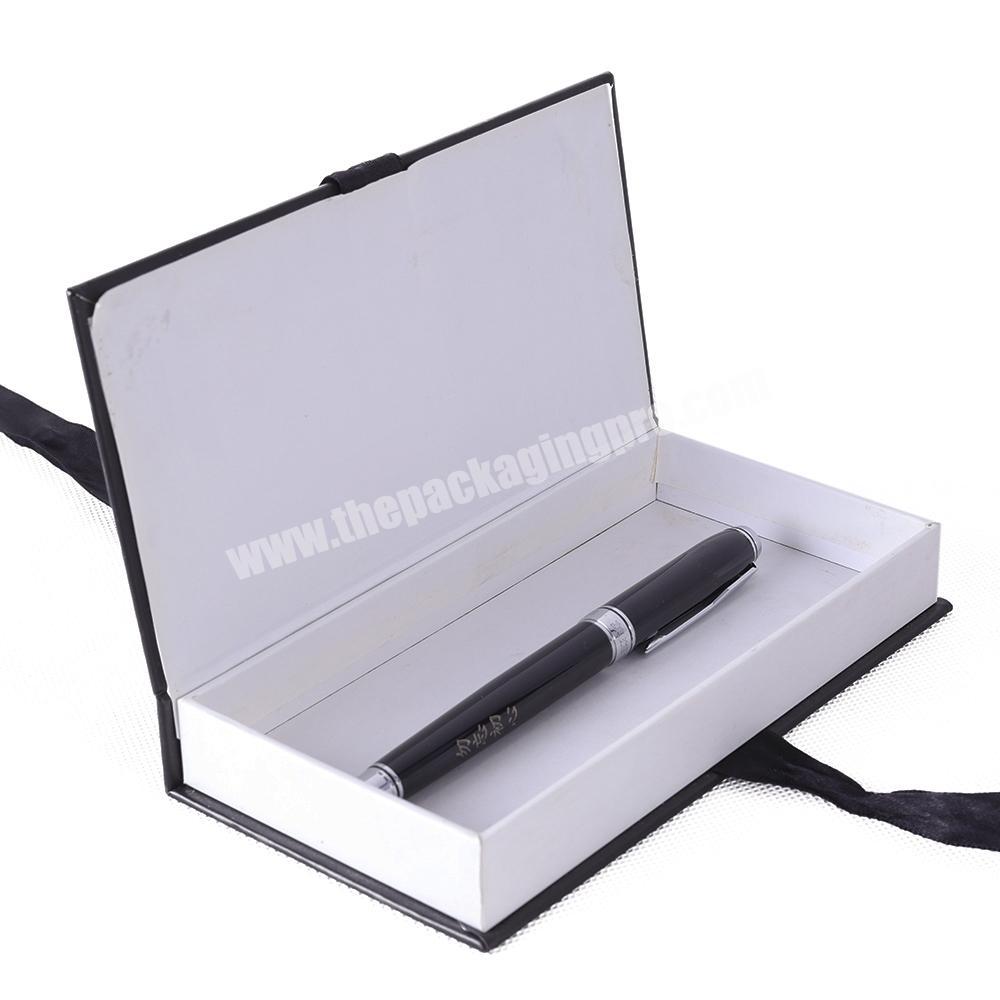 Black Color Wholesale Square Gift Pen Packaging Boxes With Lids