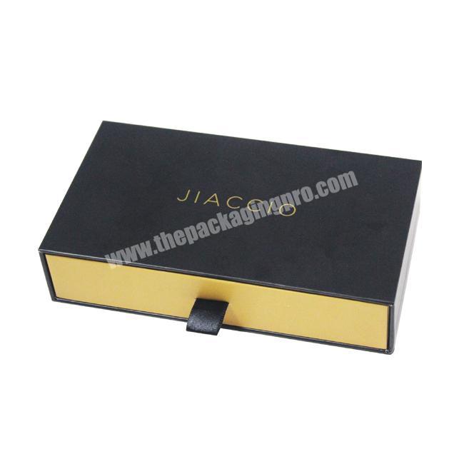 Black Drawer Luxury Jewelry Box Custom Logo Print Kraft Packaging Paper Box Jewelry Boxes