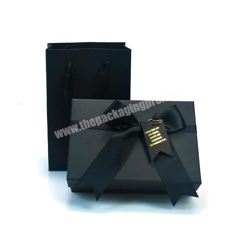 Black bow box holiday and birthday gift boxes accept customized logo