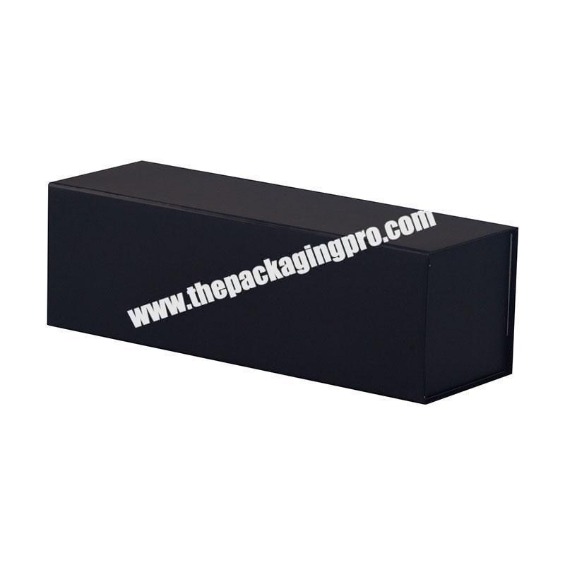 Luxury rigid black folding magnetic closure tumbler mug retail packaging box