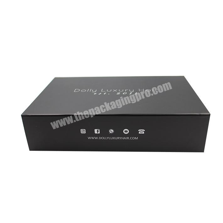 Box Wig Custom Product Paper Gift Box With Logo Luxury Packaging Box For Wig With Silk