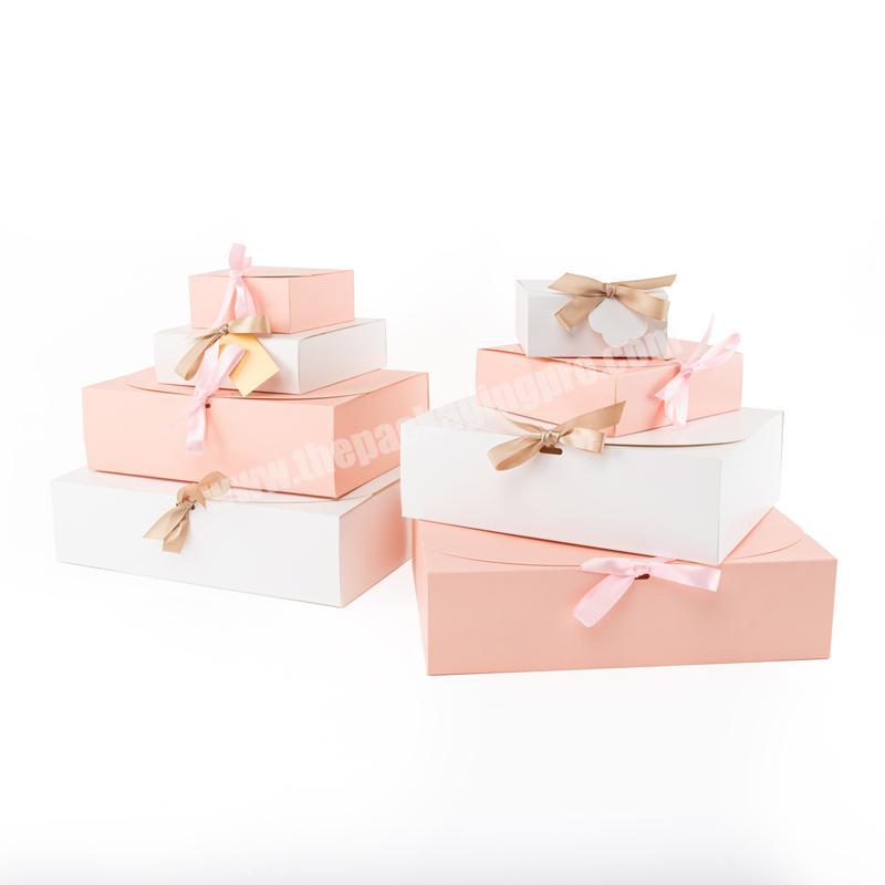 Bread Favor Decoration Baby Shower Packaging Gift Box Gem Tower Wedding Candy Box with Ribbon