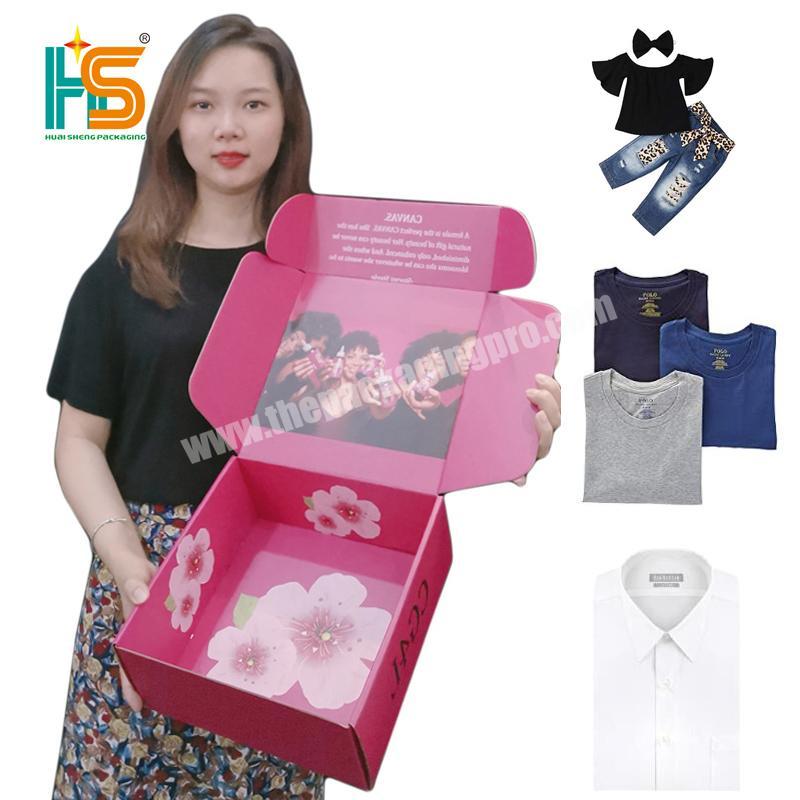 CMYK Full Color Printed Apparel Packing Customised clothing Corrugated Mailing Box