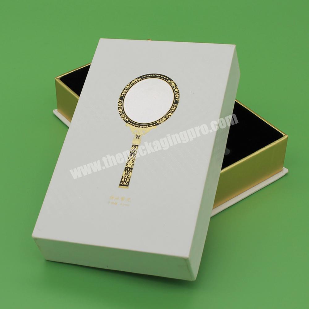 Caiye custom print lid and base gift box packaging silver glitter logo rigid cardboard lift off lid box