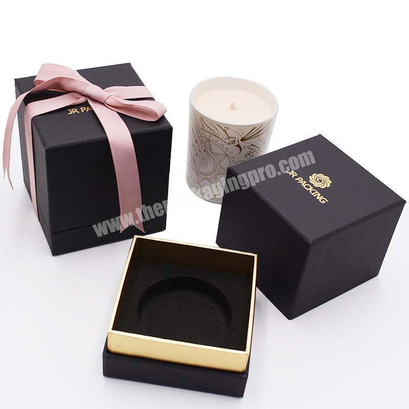 Candlesmall gift box Glass Packaging gift box with lid Bronzing Flip Candle Glass jewelry gift box