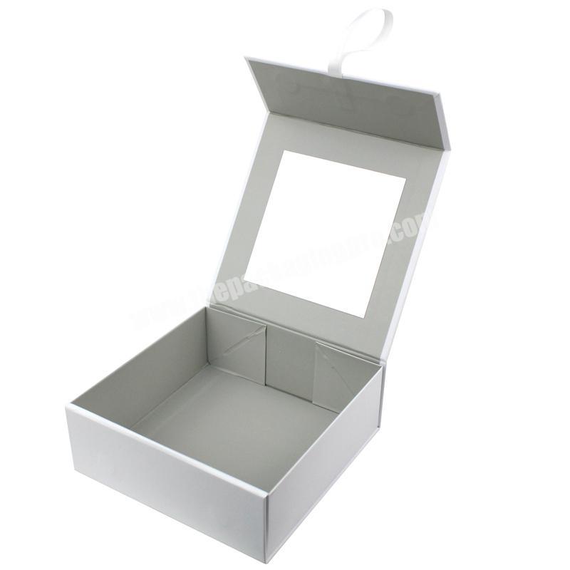 Cardboard Packaging Magnetic box Closure Flat Foldable Paper Gift Boxes With Mirror Inside