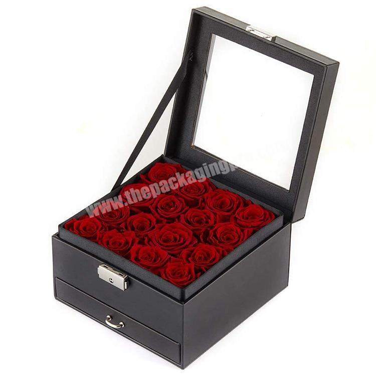 Cardboard Paper gift mailer box Luxury Flowers Packaging Box Gift Packaging Flower Boxes for Flower Rose with Drawer