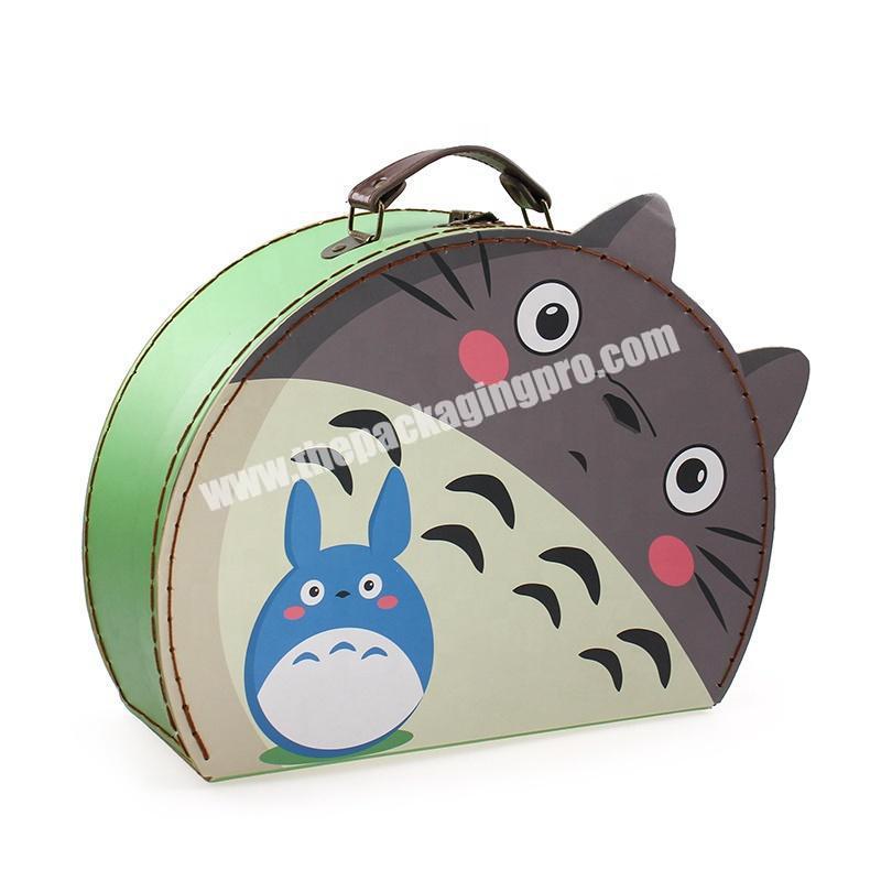 Custom cardboard suitcase for toys travel for kids luxury decorative suitcase