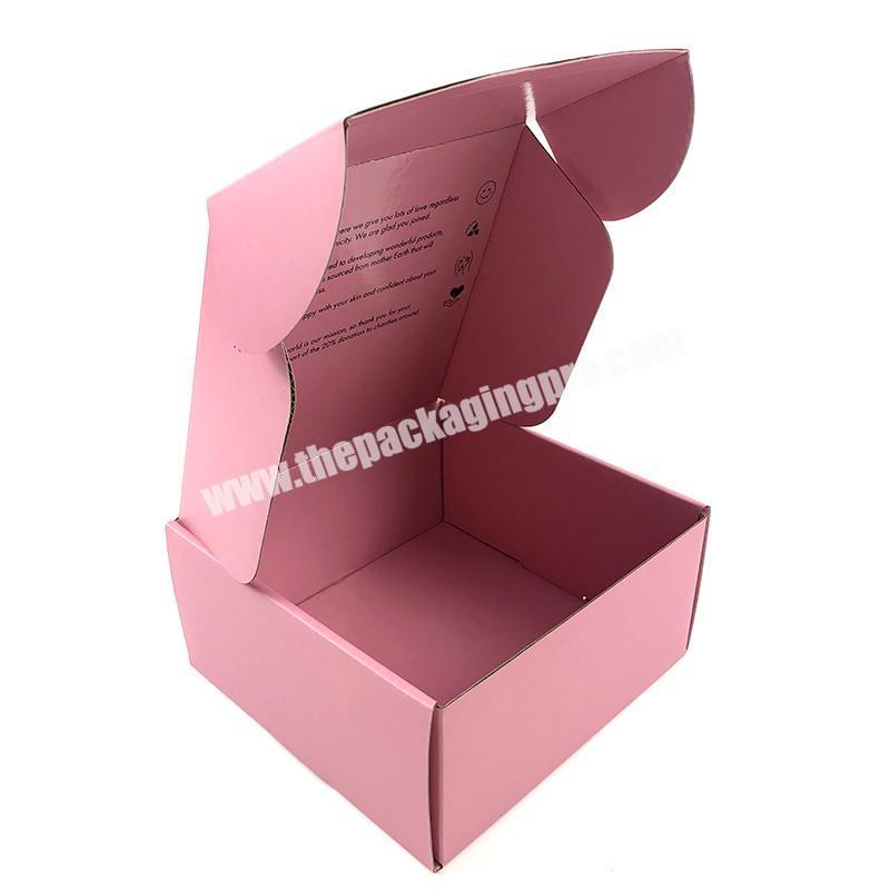 Cheap Custom Luxury Pink Cosmetic Mail Makeup Mailing Lipgloss Shoe Boxes Paper Wholesale Pink Packaging Box for Gift