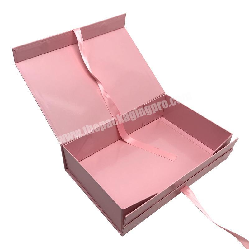 Cheap Glossy Dollar Magnet Cute A5 Gift Hair Gloss Box Packaging for Clothes Bundle Package Pink Wig Shipping Boxes Custom Logo
