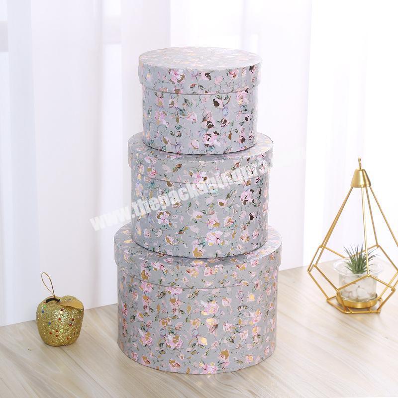 Cheap Price Cute Round Paper Packaging Hat Box For Flower