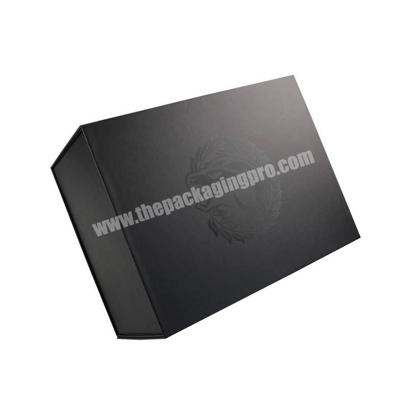 China Supplier Custom Luxury Collapsible Cardboard Box Large Magnetic Gift Box Navy Folding Closing Godst Box