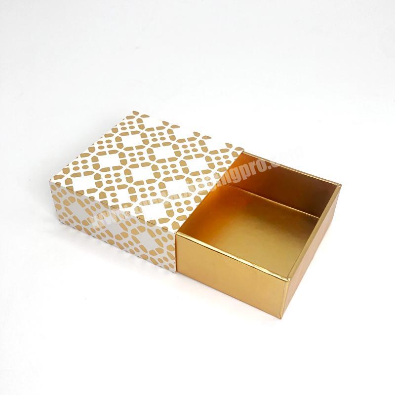 China Supplier Custom Paper Gift Box Printed Packaging for Soap jewelry Sliding Out Drawer long matches box hot gold foil logo