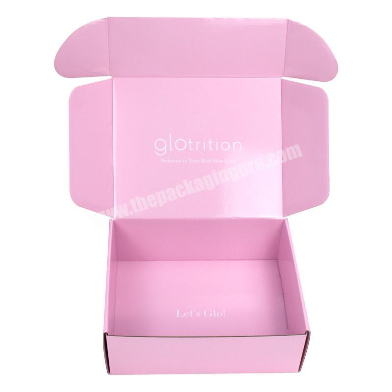 Buy Wholesale China Custom Logo White Pink Corrugated Carton Box