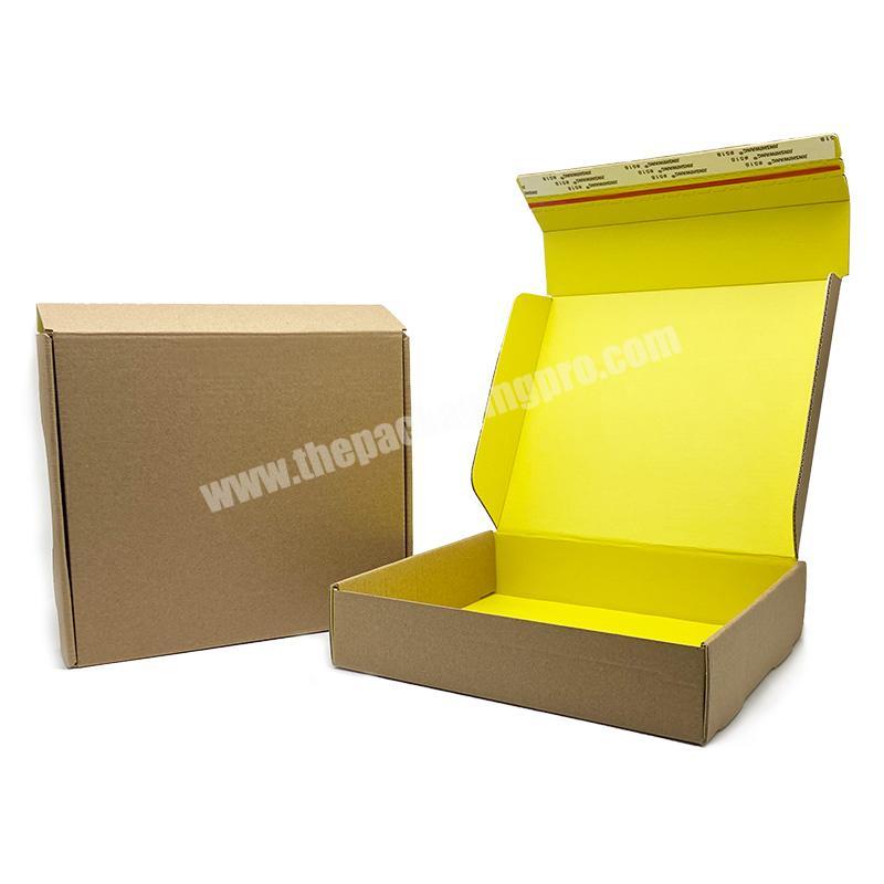 China Wholesale Shipping Boxes Custom Logo Cardboard Corrugated Folding Mailer Packaging Shipping Kraft Paper Box Zipper Side