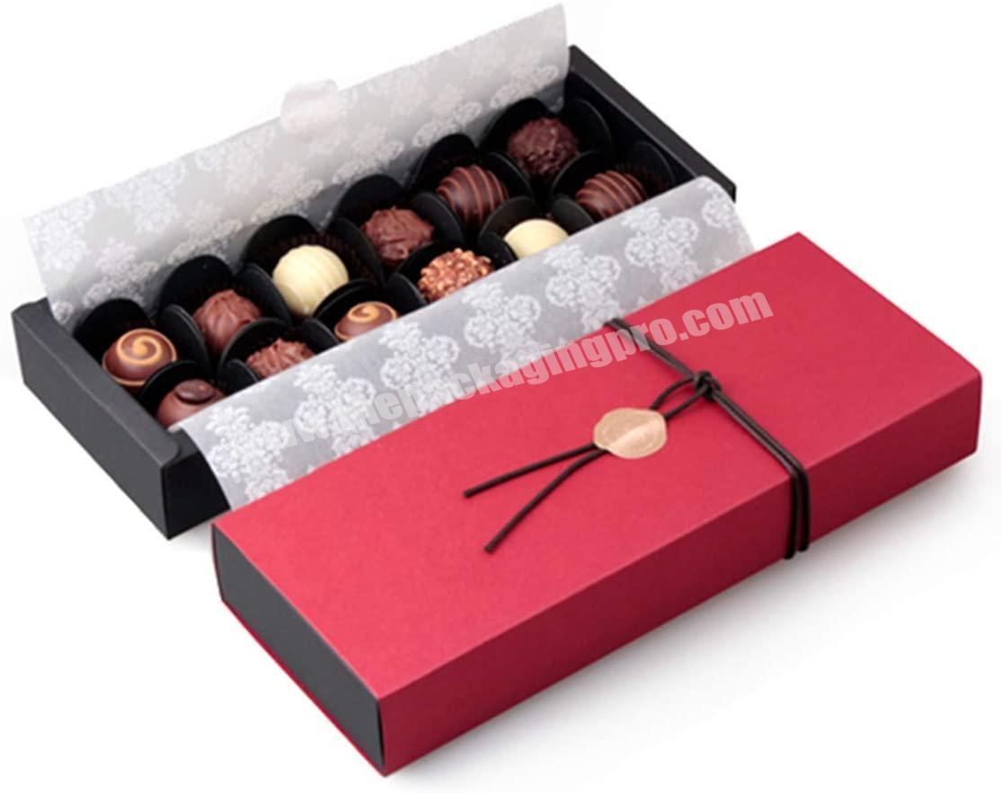 Chocolate gift box packaging luxury wholesale gift boxes packaging with ribbon
