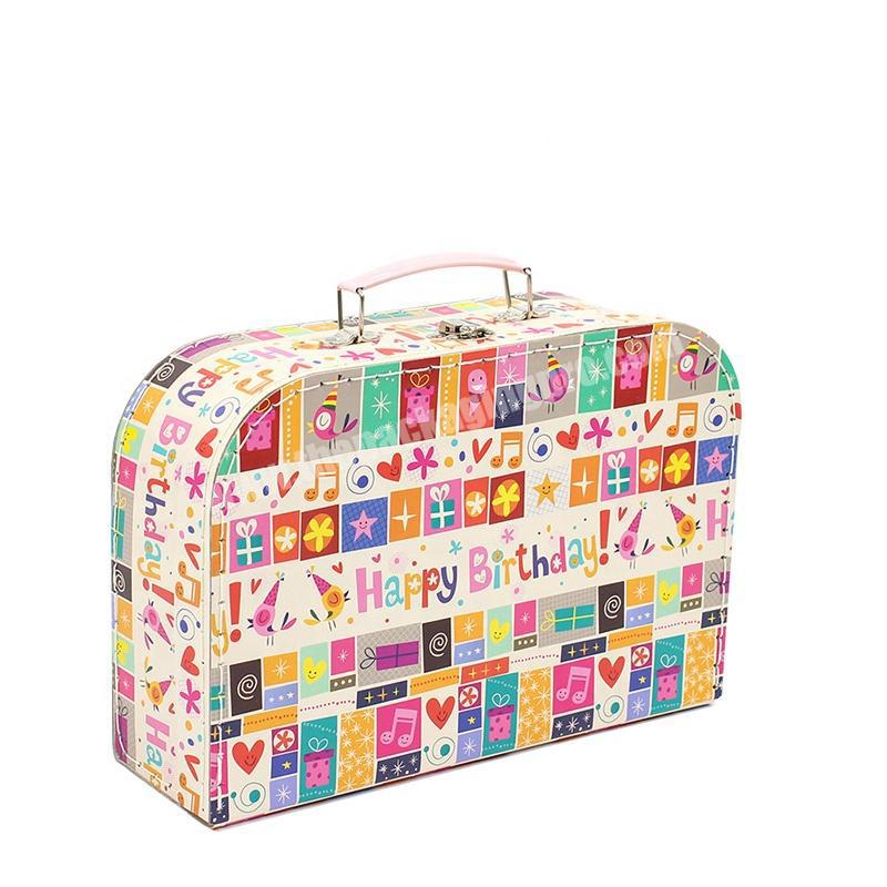 Christmas decorative suitcase customized Print different patterns cardboard christmas suitcase