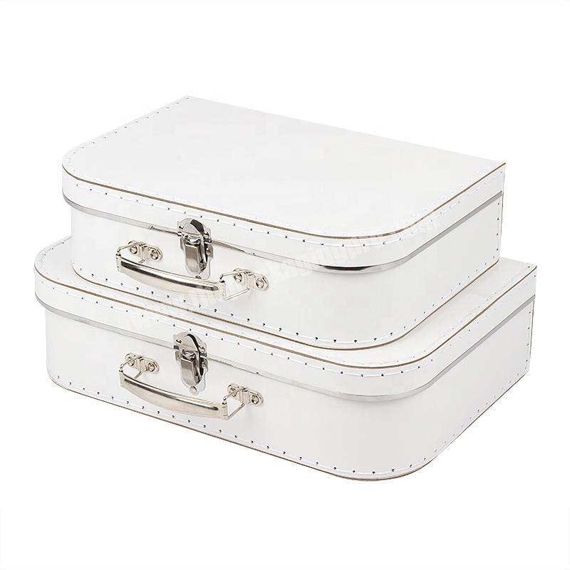 Christmas gift cardboard suitcase simple white packaging boxes wholesale luxury gift boxes factory