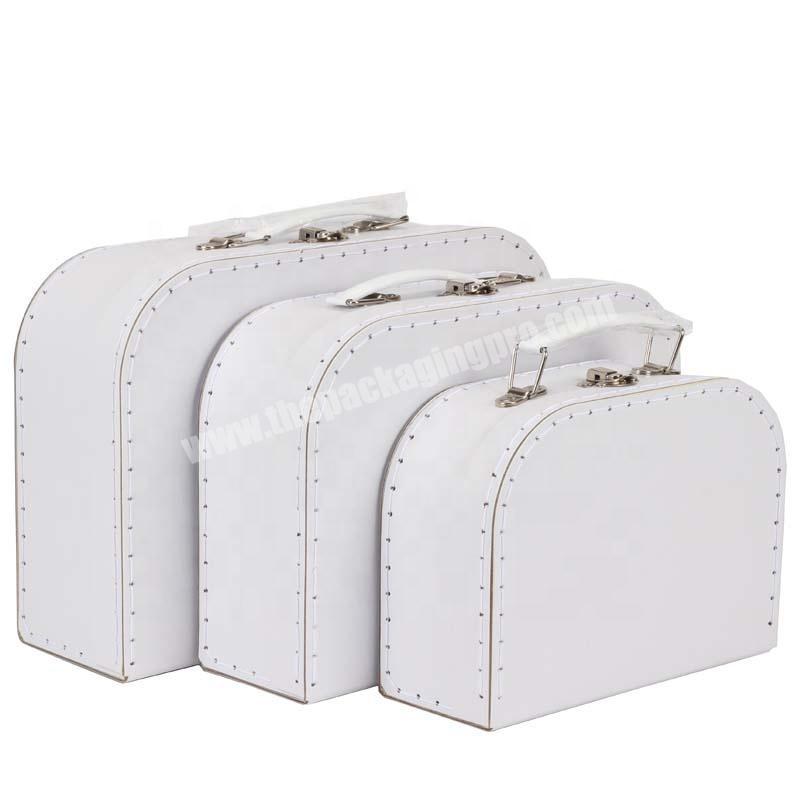 personalize Christmas gift cardboard suitcase simple white packaging boxes wholesale luxury gift boxes