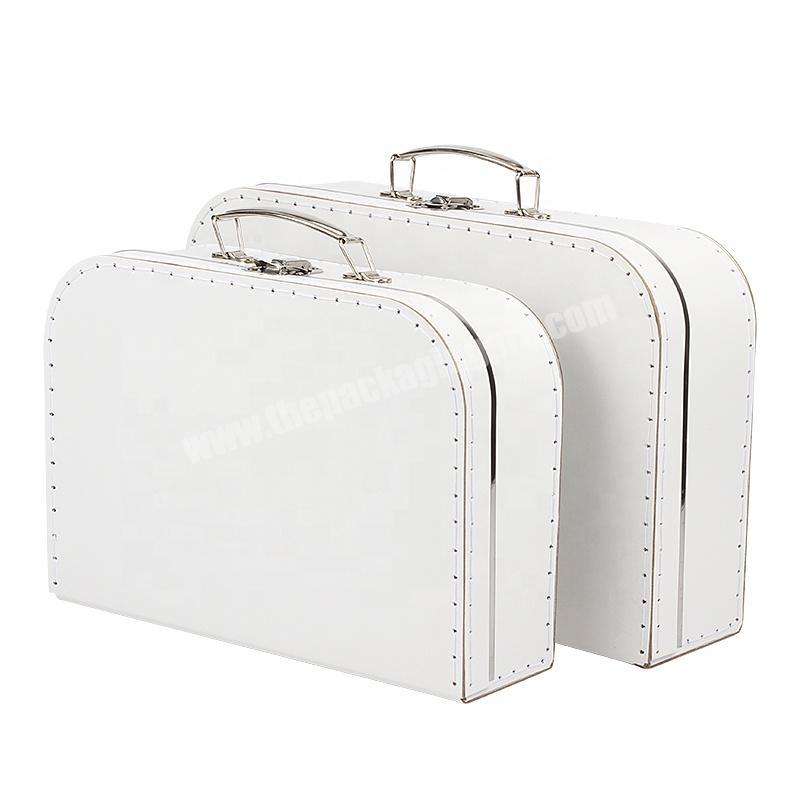 Christmas gift cardboard suitcase simple white packaging boxes wholesale luxury gift boxes
