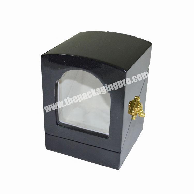 Classical Single Luxury Wooden Custom Watch Packaging Gift Box unique jewelry gift box with window