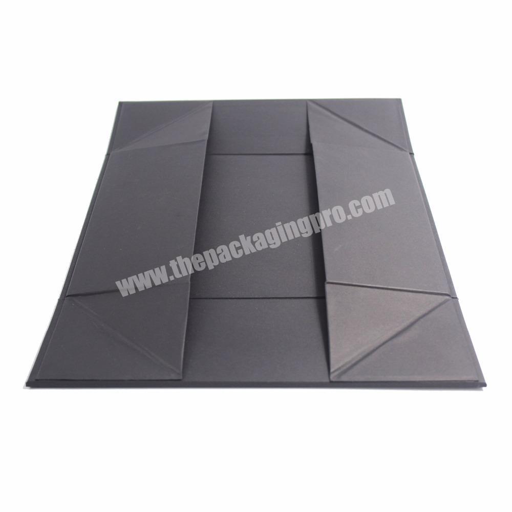 Closure Matte Black Foldable Collapsible Magnetic Boxes, Flat Folding Cardboard Gift Paper Packaging Box