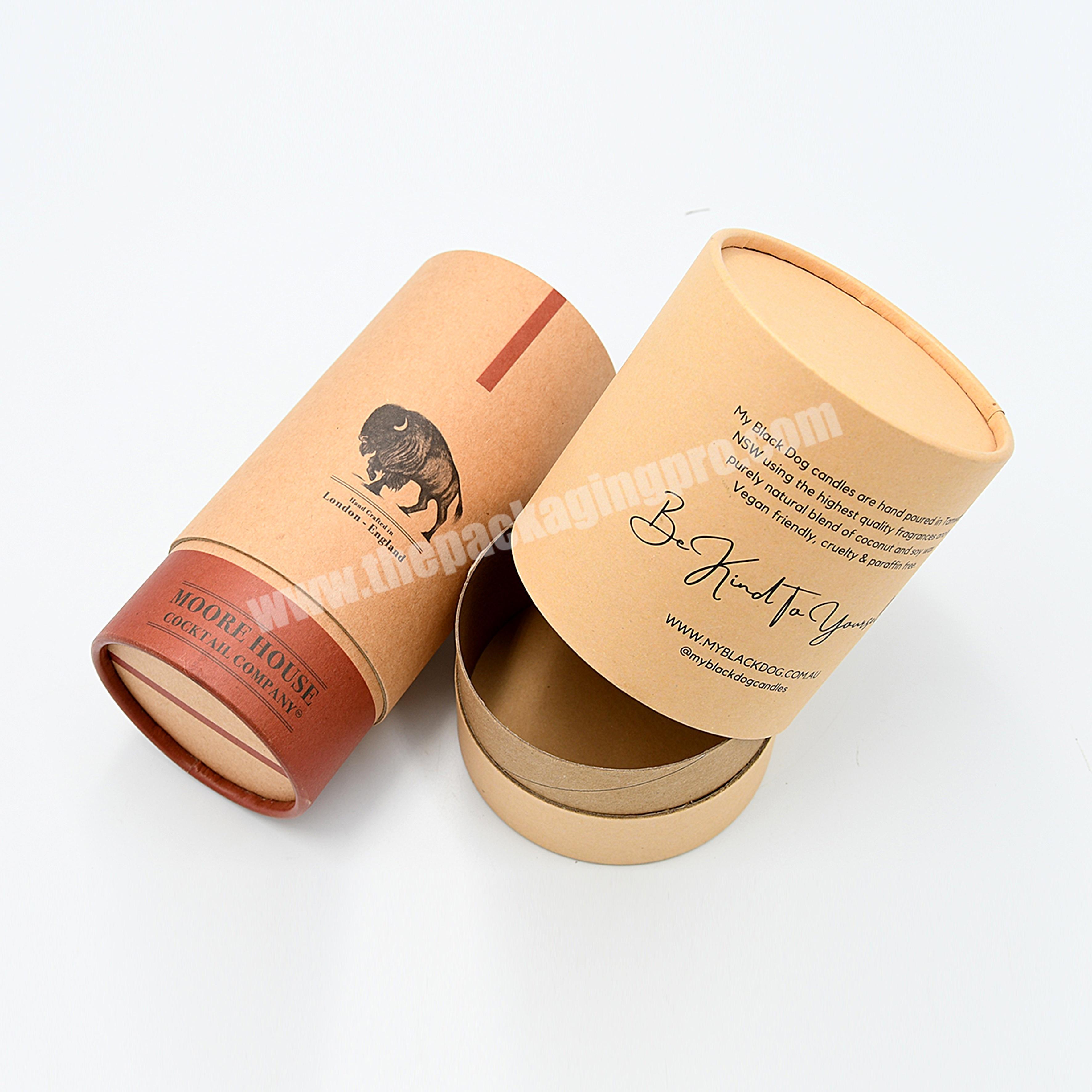 Clothing Carton 100% Recycled Cylinder Art Solid Deodorant Round Cardboard Box Kraft Paper Tube