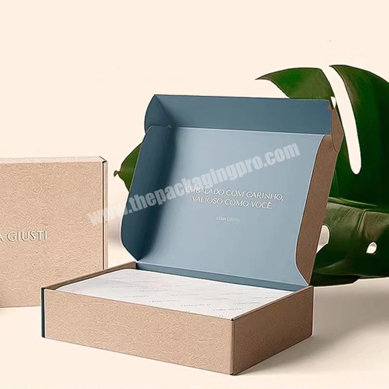 Colorful square corrugated express packaging paper box clothing underwear aircraft paper box custom logo