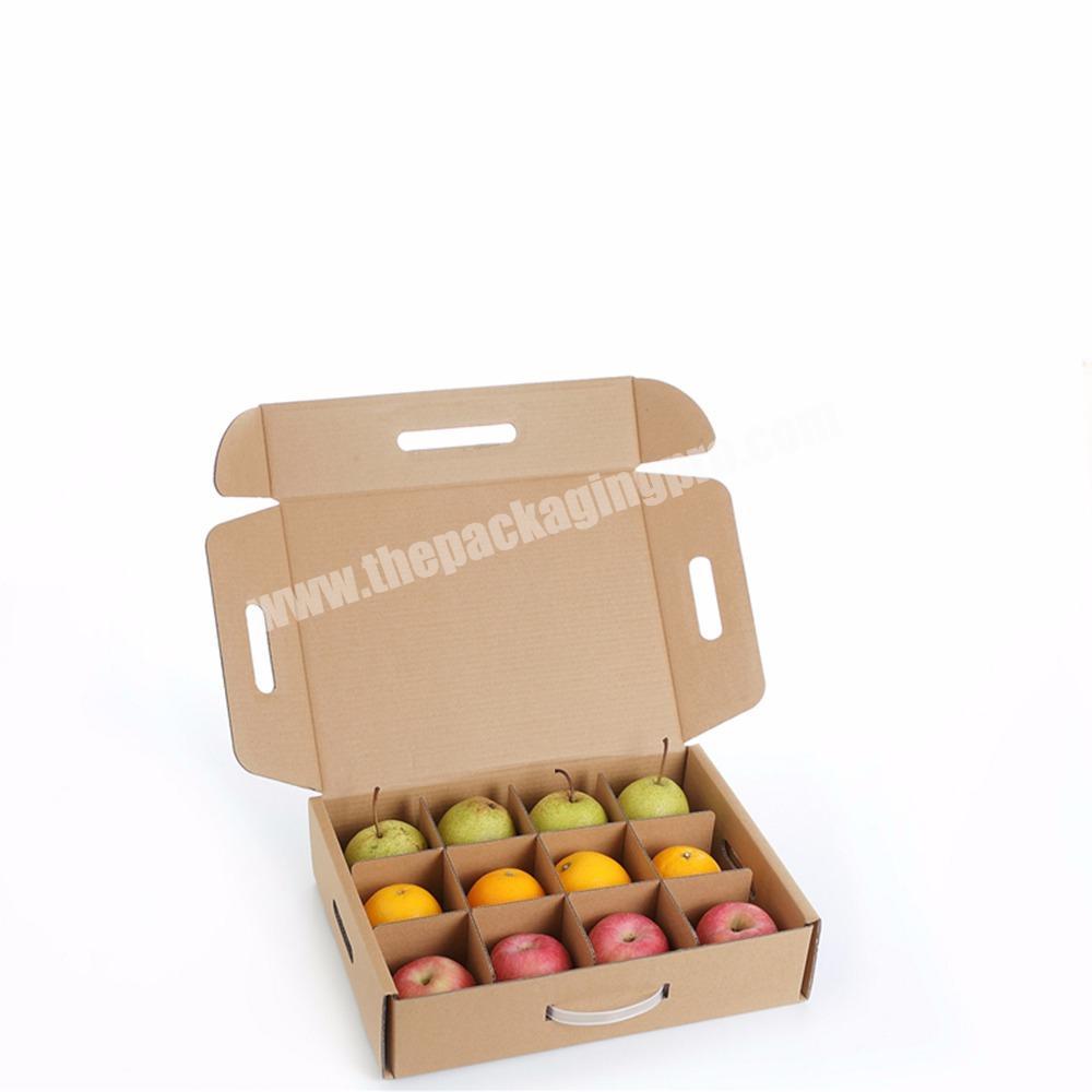 Corrugated Vegetablefruit Shipping Packing Carton Box Corrugated Paper with Handle Custom 3 Layer Accept Accept Cygedin CN;GUA