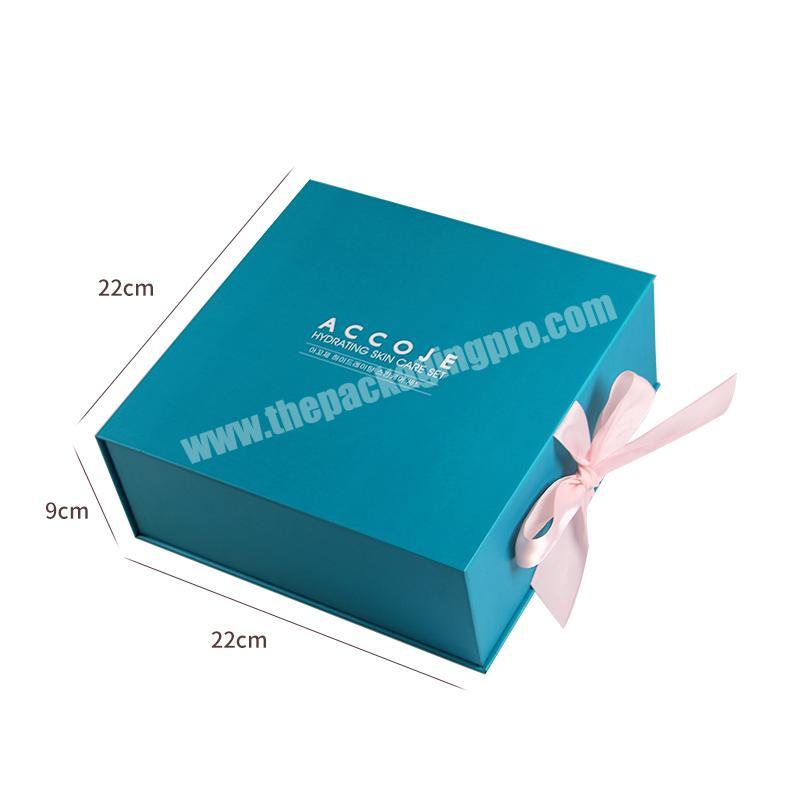 Cosmetic Glass Bottle Jar Packaging Gift Paper Boxes with Frosted Foam Insert