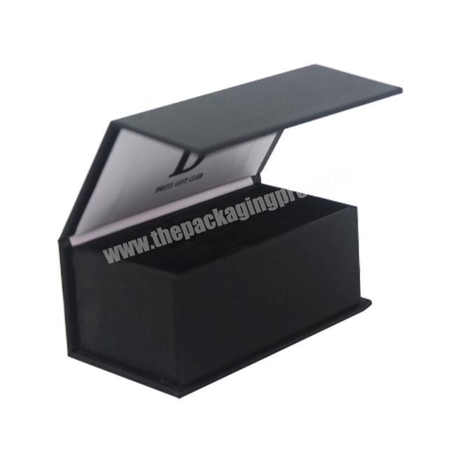 Cosmetic creative simple Paper cardboard luxury gift book shape black cardboard magnetic storage box for packaging
