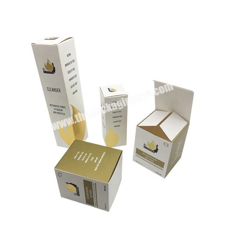 Manufacturer Recycled Material Luxury Cosmetics Bottle Paper Packing Box Custom Paper Box