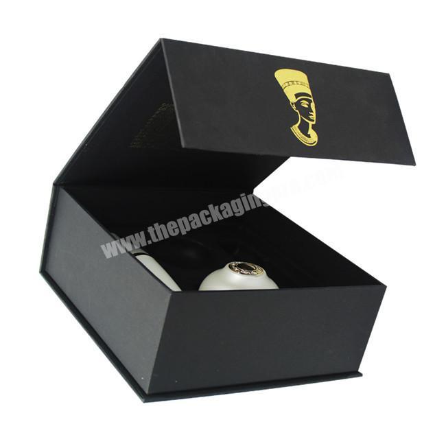 Costom Luxury Logo Printed High Quality Cardboard Products Black Gift Packaging Skin Care Paper Box HS Packaging Paperboard