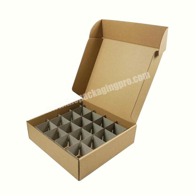 Custom 16 grids candy chocolate packaging shipping gift box for wine with insert