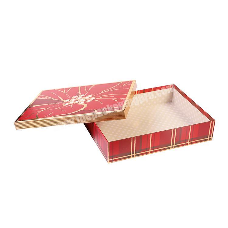 Custom 2 Piece Rigid Boxes Red Luxury Gift Packaging Lift-OffDetachable Lid Boxes