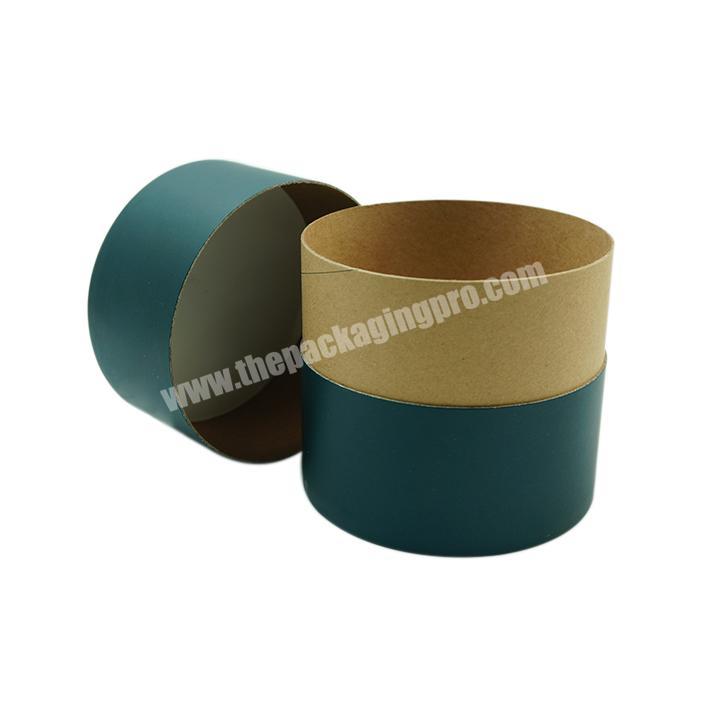 Custom Beautiful Design Kraft  Round Cylinder Small Packaging Gift Box Recycle Paper High Quality Tube box