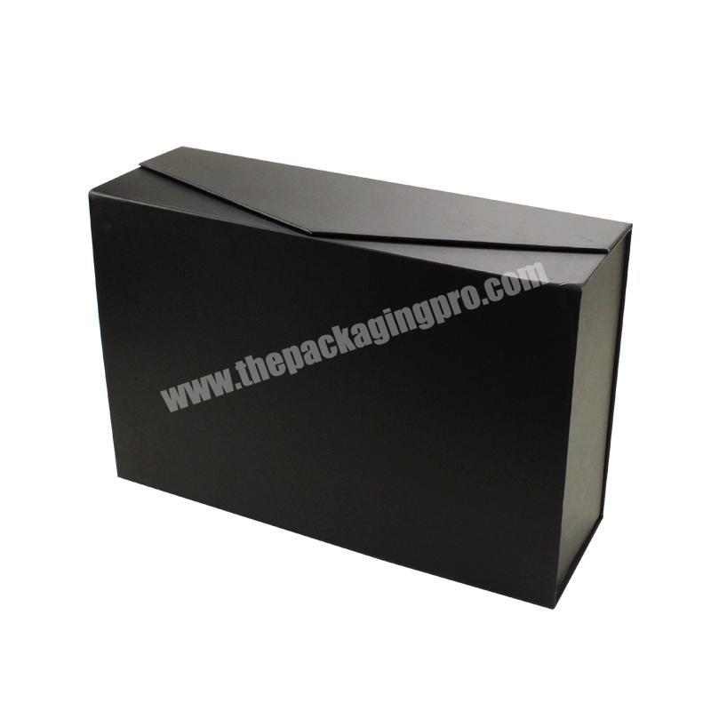 Custom Black Color Luxury With Anti Scratch Lamination Collapsible Storage Folding Gift Box