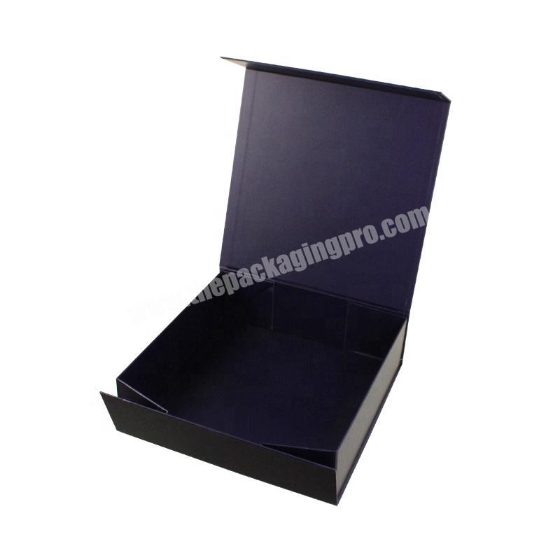 Custom Black Color Printed Paper Card Magnetic Folding Boxes With Anti Scratch Laminatioin for Gift