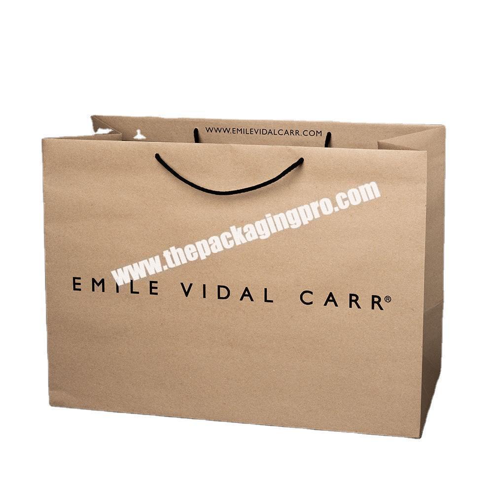 Custom Branded Logo Luxury Craft Large Paper Packaging Gift Shopping Bag Paperbag For Clothes