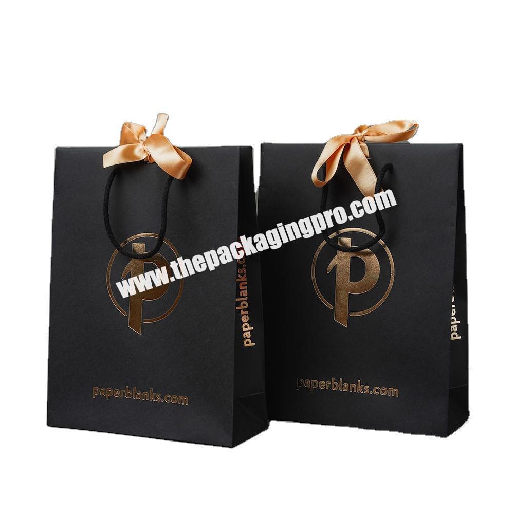 Custom Branded Logo Luxury Paper Packaging Wrapping Gift Shopping Bag Paperbag With Ribbon Bow
