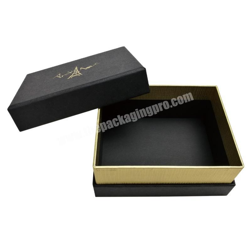 Custom CMYK printing luxury clothing packaging box lid and base gift box cardboard