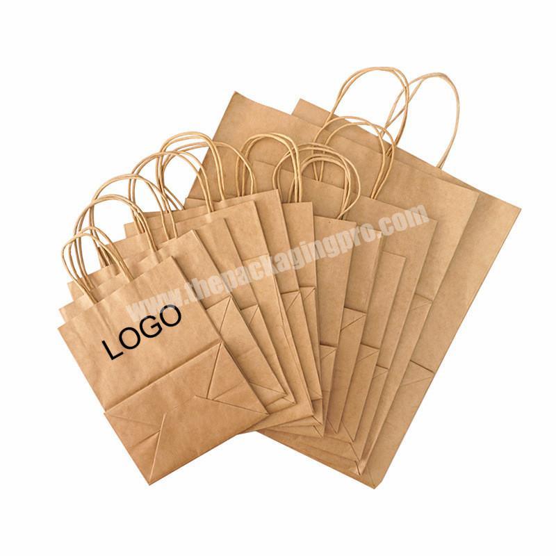 Best Sell Accept Custom Beautiful Color Printed Brown Kraft Paper Bag For Apparel Shoes Shopping Food Takeaway Packaging
