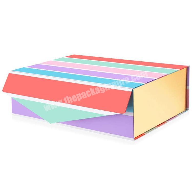 Custom Color Size Logo Pattern Luxury Foldable Gift Box Printed Corrugated Magnetic Paper Box Packaging