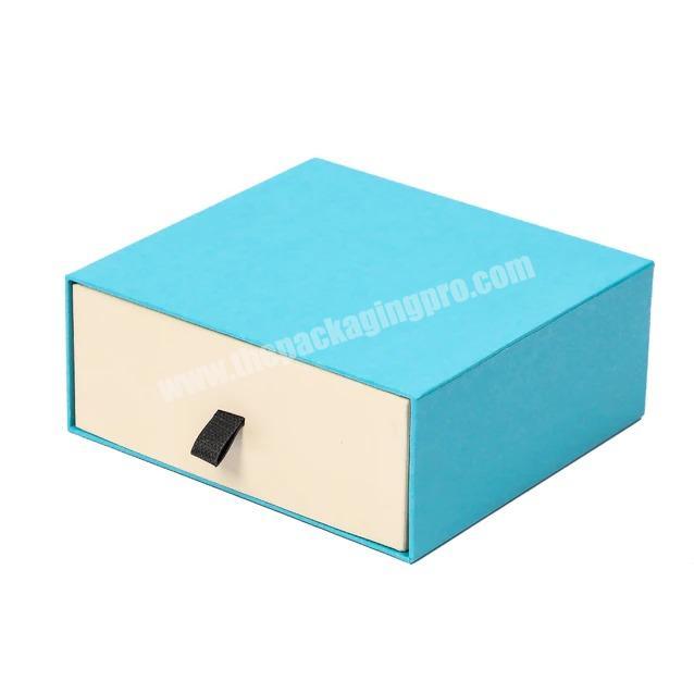 Custom Colors Small Pull Out Flat Cardboard Watch Gift Box With Hard Window