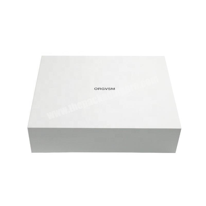 Custom Design Matte White  Paper Cardboard Gift Packaging Magnetic Folding Box for Packaging