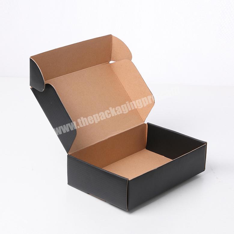 Custom Die Cut Postal Flat Cardboard Kraft Pink Small Packaging White Corrugated Black Color Mailing box